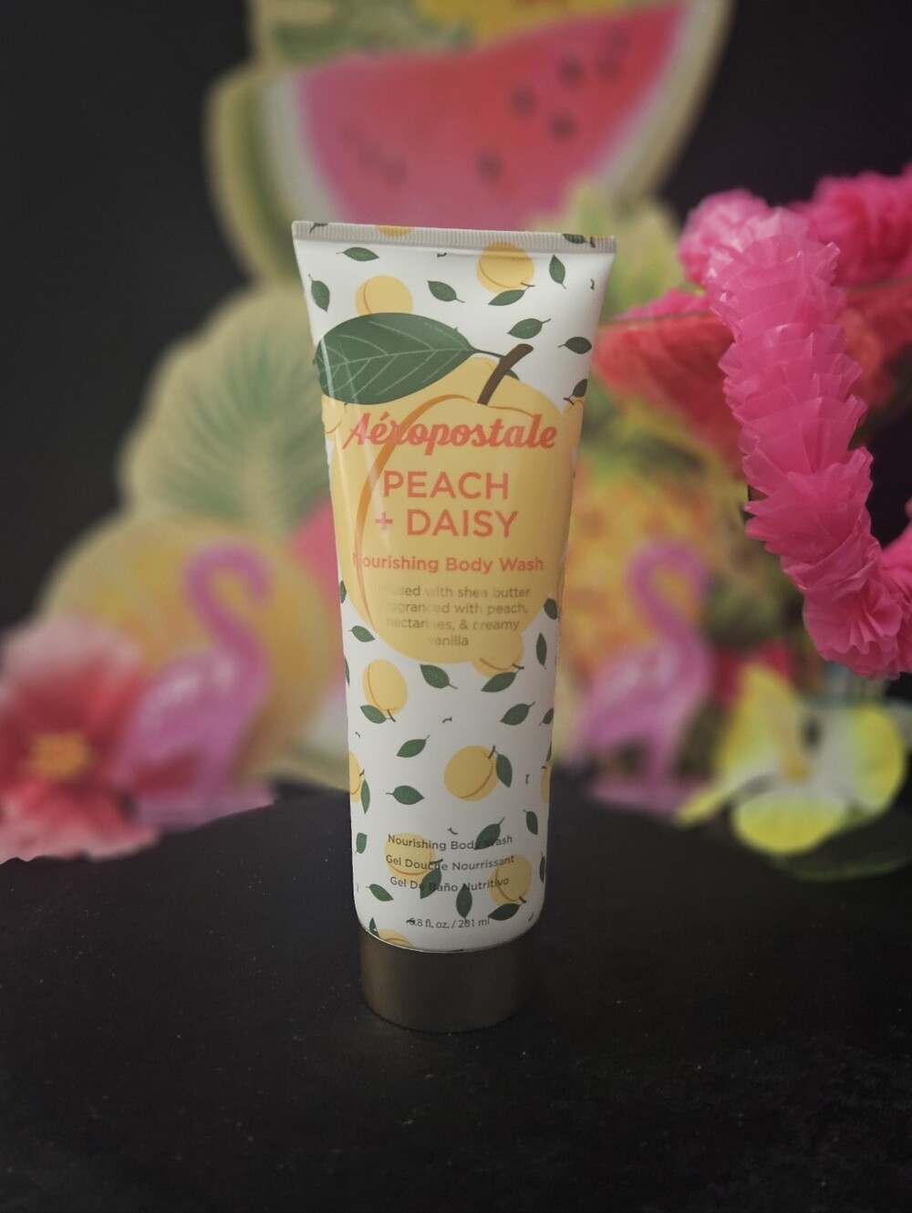 NWT Aéropostale Peach + Daisy Nourishing Body Wash - Peach & Green